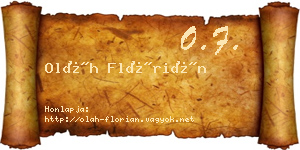 Oláh Flórián névjegykártya