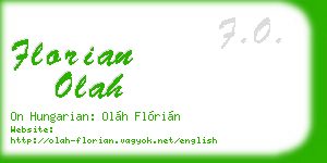 florian olah business card